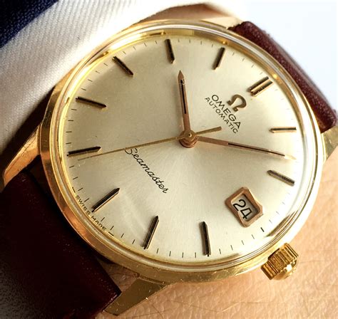 omega 18k gold watch vintage